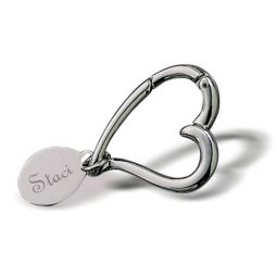 Heart Key Ring with Charm